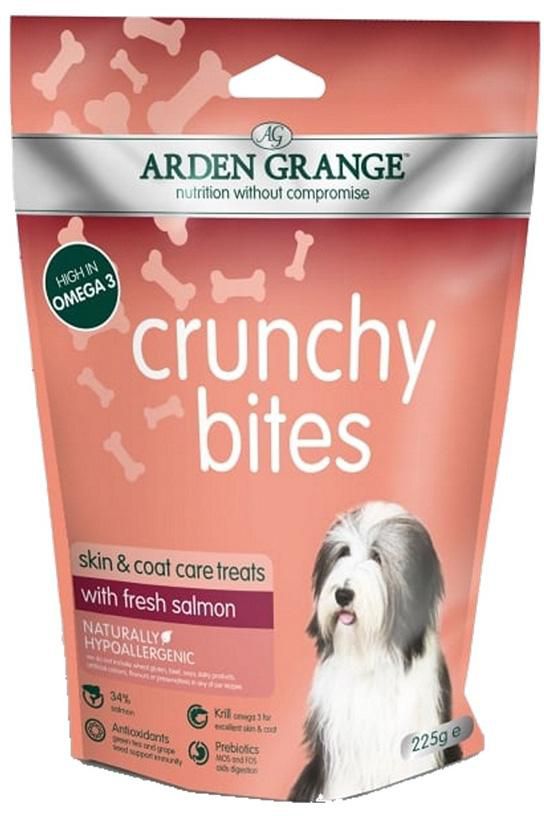 Arden Grange Crunchy Bites With Fresh Salmon Dog Treats - 225g