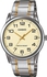 Casio Men's Gold Dial Stainless Steel Band Watch - MTP-V001SG-9BUDF