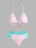 Sweet Style Halter Neck Color Block Backless   Bikini Set For Women - S