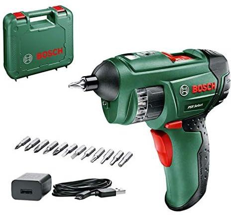 Bosch psr select 3.6v lithium-ion cordless screwdriver with integrated 3.6 v lithium-ion battery
