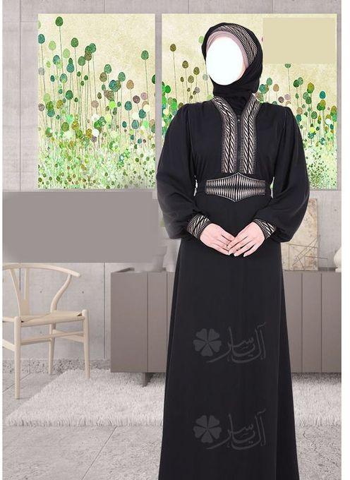 Generic Fashionable Abaya - Black