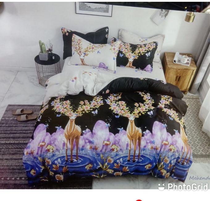 Purple flowered 1 Binded Duvet 1 Bedsheet 2 Pillowcases 5*6