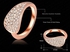 Alfasni Small Leaf Shaped Ring Real 18K Rose Gold Plated Finger Ring