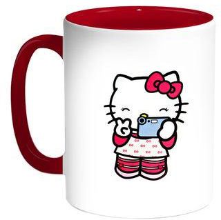 Hello Kitty Printed Coffee Mug Red/White 11ounce