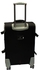 Generic Black PU Fabric Travel Suitcase with Side Clips Medium