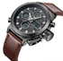 BIDEN 0031 Brand Men Analog Digital Leather Sports Watches Men'S Army Military Watch Man Quartz Clock Relogio Masculino - Brownie
