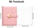 Heart Shaped Lock Diary with Lock and Key Pink/Gold