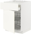 METOD / MAXIMERA Base cab f hob/drawer/2 wire bskts - white/Vallstena white 60x60 cm