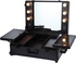 Makeup Train Stand Case With Pro Studio Artist Trolley And Lights
