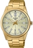Casio Watch For Men Analog Stainless Steel Band Gold MTP-VD02G-9EUDF