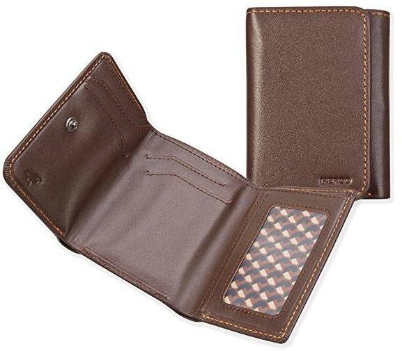 Trifold Wallet,Ikepod Leather Trifold Wallet 3 Colours RFID Blocking and Slim Stitching