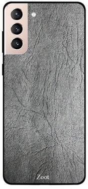 غطاء حماية واقٍ بطبعة لهاتف سامسونج جالاكسي S21 بلس جلد رمادي داكن