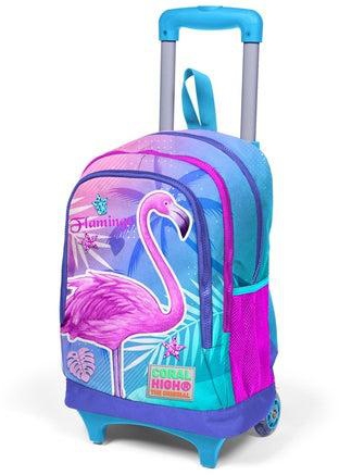TROLLEY BACKPACK CORAL HIGH Pink 17Liter 3Compartment 23905 Flamingo