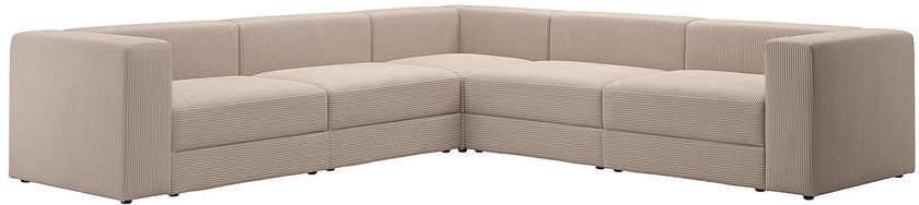 JÄTTEBO Modular corner sofa, 6 seat - Samsala grey-beige