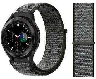 Nylon Replacement Band For Samsung Galaxy Watch4 Dark Olive