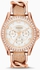 Fossil Women's "Riley" Multi-Function Rose Goldtone Leather Watch