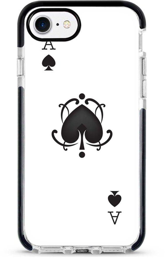 Protective Case Cover For Apple iPhone 7 Ace Of Spades Full Print