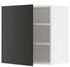 METOD Wall cabinet with shelves, white/Nickebo matt anthracite, 60x60 cm - IKEA