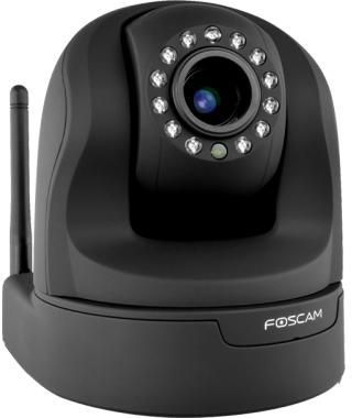 Foscam FI9826PB Plug and Play Pan/Tilt Wireless IP Camera Black