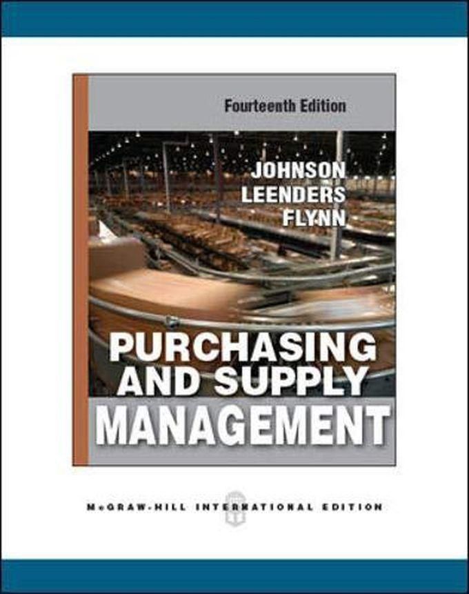 Mcgraw Hill Purchasing and Supply Management: International Edition ,Ed. :14