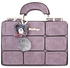 FSGS Purple Guapabien Fashion Square Pattern Spliced Design Pendant Decoration Shoulder Crossbody Bag For Ladies 104515