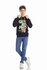 Ktk Black Hooded Sweatshirt With Print For Boys