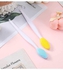 SYOSI Silicone Exfoliating Lip Brush Tool Double-sided Soft Lip Scrub Brush for Smoother and Fuller Lip Appearance 4 Pieces (Blue, Yellow) for Men Women