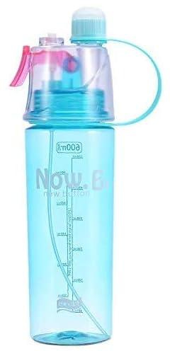 زجاجة مياه رياضية 2 في 1 بخاخ رذاذ وشرب تحافظ على البرودة ومريحة مع مقبض للتبريد الخارجي وكمال الاجسام