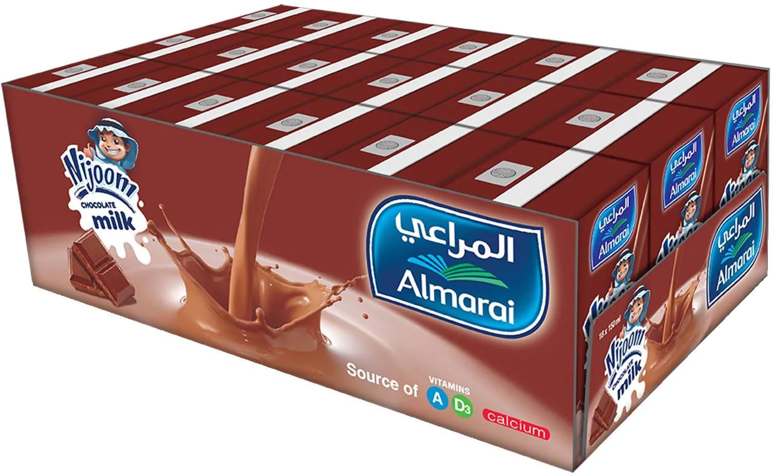  Almarai long life nijoom chocolate flavored milk 150 ml x 18 pieces