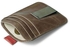 محفظة من الجلد لبطاقات الائتمان مع مانع قراءة شريحة RFID طراز QB44-3 بلون القهوة