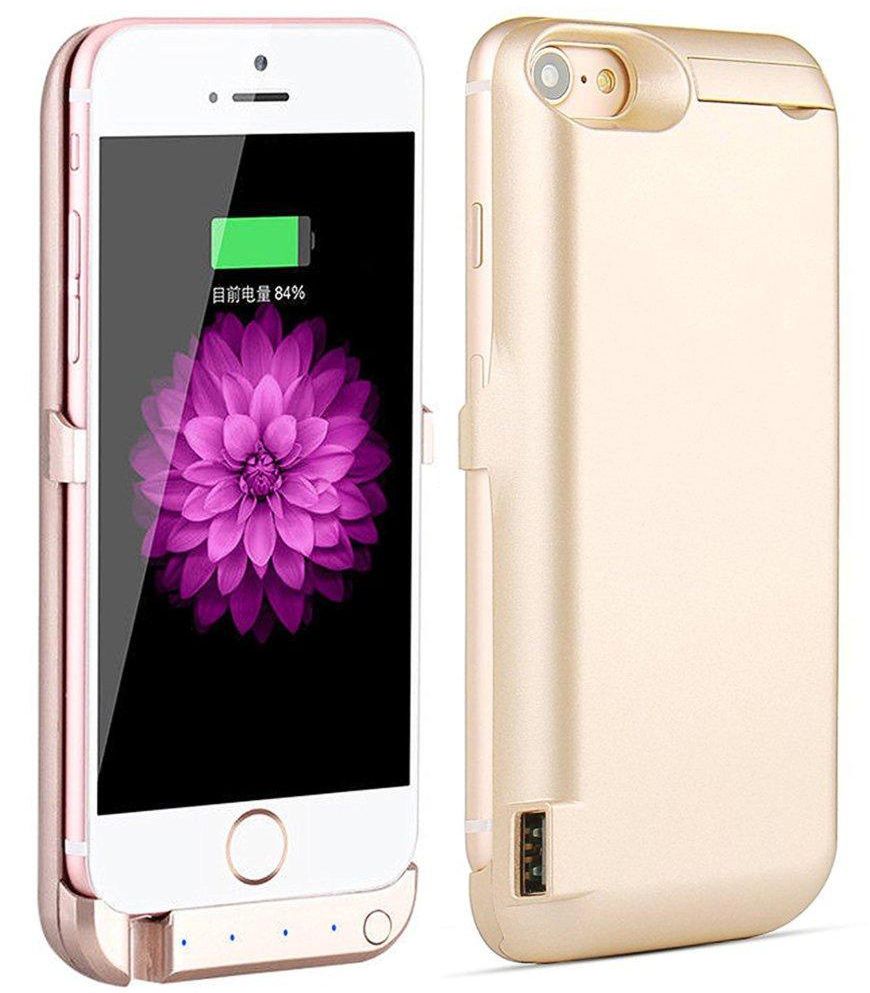 Bdotcom External Battery Case 10000 mAh Power Bank for Apple iPhone 7 (Gold)