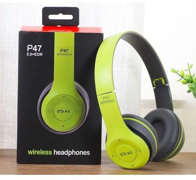P47 Noise Cancellation Powerful Wireless Bluetooth Headset