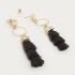 Dangling Earrings with Tassels and Pushback Closure
