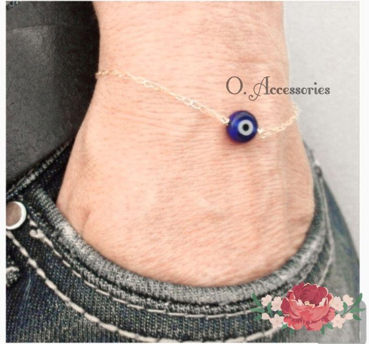 O Accessories Bracelet Silver Metal _blue Eye