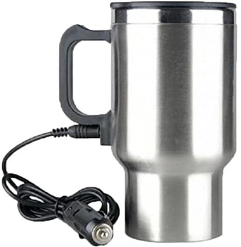 Generic Stainless Steel Car Heated Travel Mug, Silver - 500 Ml_ with one years guarantee of satisfaction and quality