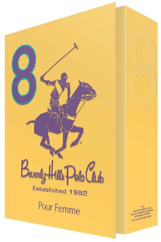 Beverly Hills Polo Club No.8 Gift Set for Women Eau De Parfum 50ml + Deodorant 150ml- Babystore.ae