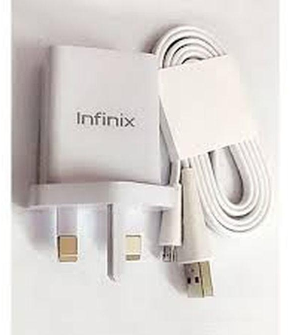 Infinix Charger For Hot 4 & Hot 4 Pro, Hot S, Note 3 & Zero 3 & 4 - White