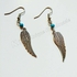Koki Unique Handmade Silver Angel Wings Earrings With Turquoise Stones