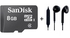 Sandisk 8GB, Memory Card + Free BT 10 Wireless Headset