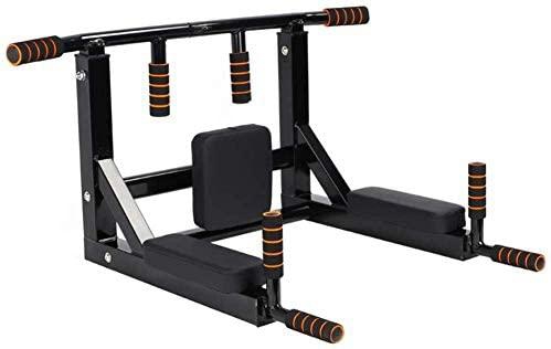Max Strength - Multifunctional Wall Mounted Horizontal Bar Wall Mounted Pull Up Bar Chin Up, Power Tower Pull Up Dip Station Home Gym Equipment