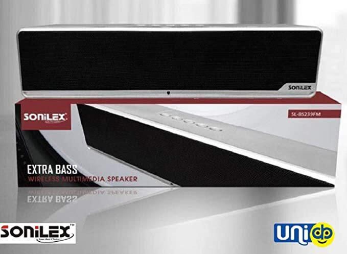Sonilex Bluetooth Sound Bar with USB, TF Card Slot with Support MP3, FM Radio, Aux Cable for All BT Mobile Phone