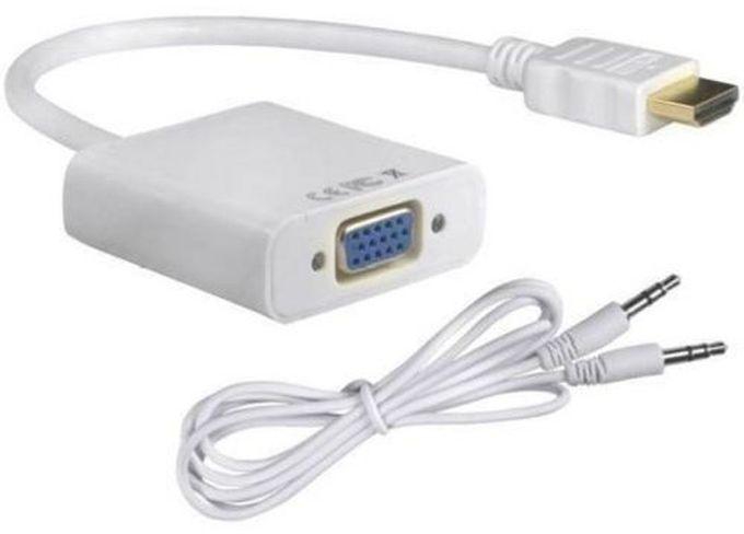 HDMI - VGA Cable With Audio - White