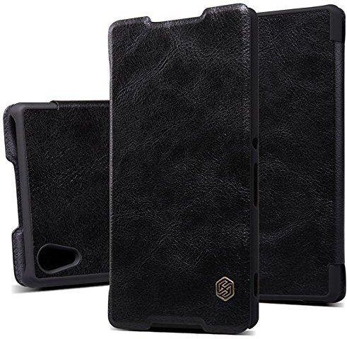 Cover Protection by Nillkin for Sony Xperia Z4 Plus and Z3 Plus , Leather , Black
