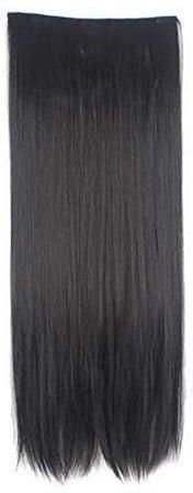 Fashion Fluffy Long Straight Hair Extension Black 30inch