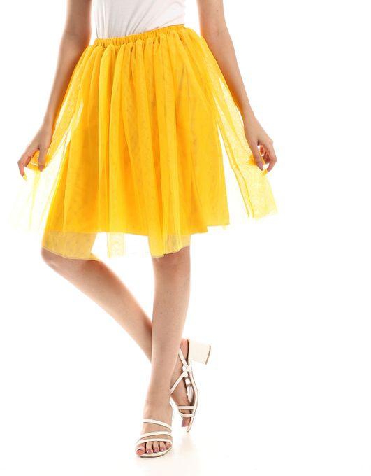aZeeZ Golden Yellow Mini Tulle Tutu Skirt - Golden Yellow