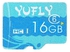 Generic YUFLY High Performance Class 6 TF Memory Card Class 6 Micro SD Storage Device-LAKE BLUE
