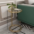 Get Steel Side Table, Glass Surface, 55×35 Cm - Gold with best offers | Raneen.com