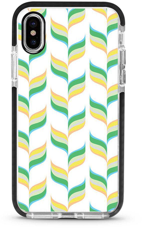 Protective Case Cover For Apple iPhone X/XS Retro Leaves Full Print
