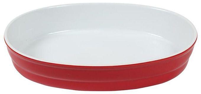 Generic Porcelain Serving Bowl - Red