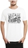 Ibrand S186 Unisex Printed T-Shirt - White, Medium